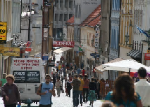 winkelstraat in Pribram